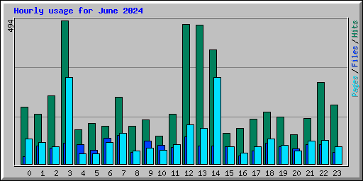 Hourly usage for June 2024