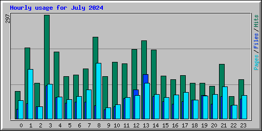 Hourly usage for July 2024