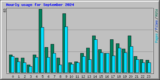 Hourly usage for September 2024